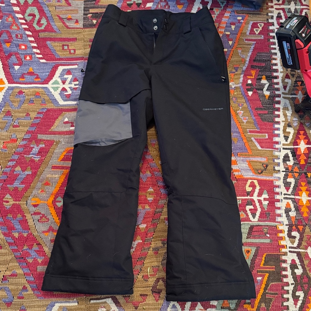 Obermeyer Black and Gray Teen ski pant
